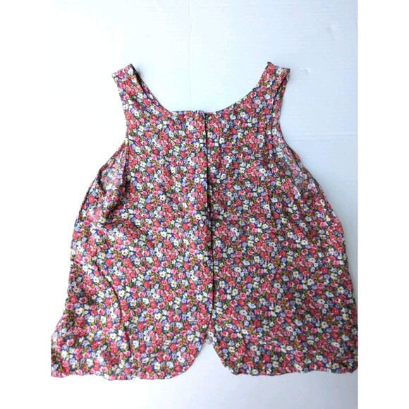 Jun & Ivy Floral Crochet Tank Top W/ Open, Flutter Back Size SZ Medium Crop - Picture 3 of 9